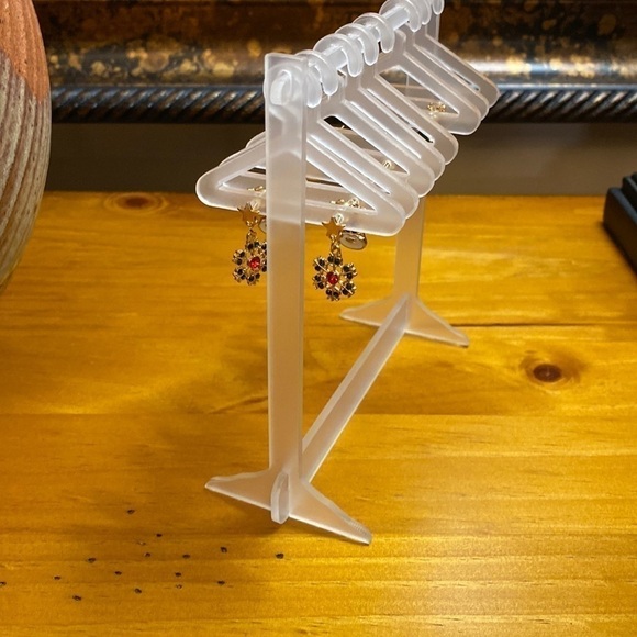 Other - Earring Stand with 8 Pairs of Christmas Earrings NWOT…Great Gift